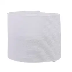 Enhanced Visibility Non - Slip Captain Armband - Adjustable Colorful Sports Band for Outdoor Team Activities (White)