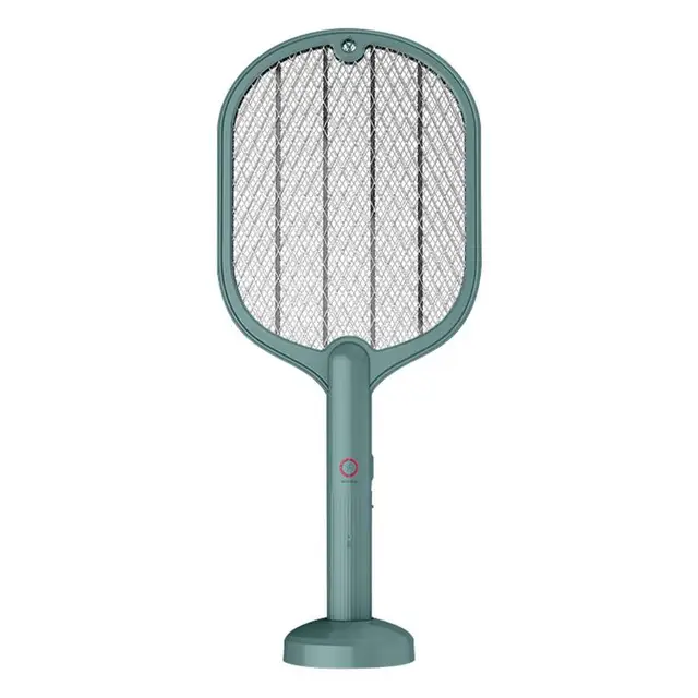 Fly Swatter Racket 3000V Led Légy Electric Zapper 2 1-Ben Inhsalált Fotokatalizátor Lámpa 3-Rétegű Biztonsági Hálóval