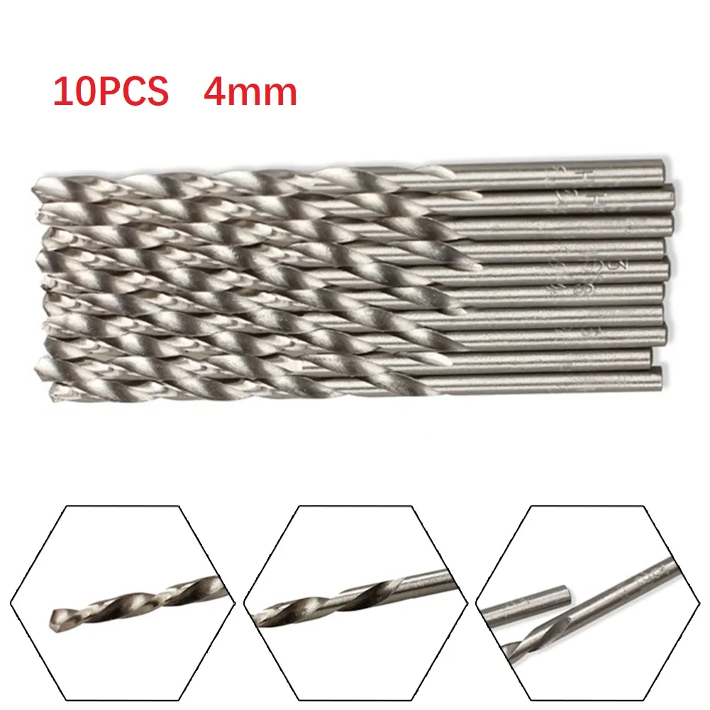 

10 Pcs Twists Drill Bits HSS Metals Drilling Head 4mm 75mm For Carpentry Woodworking Tools Electric Drill Accessories