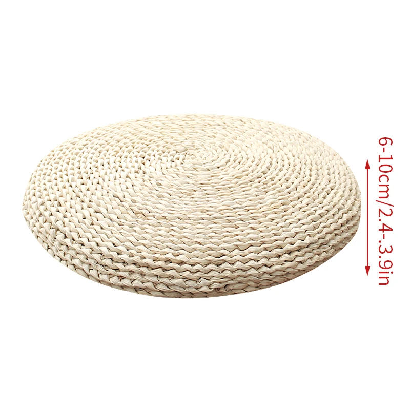 Natural Round Tatami Straw Yoga Seat Cushion Chair Pouf – smorgl