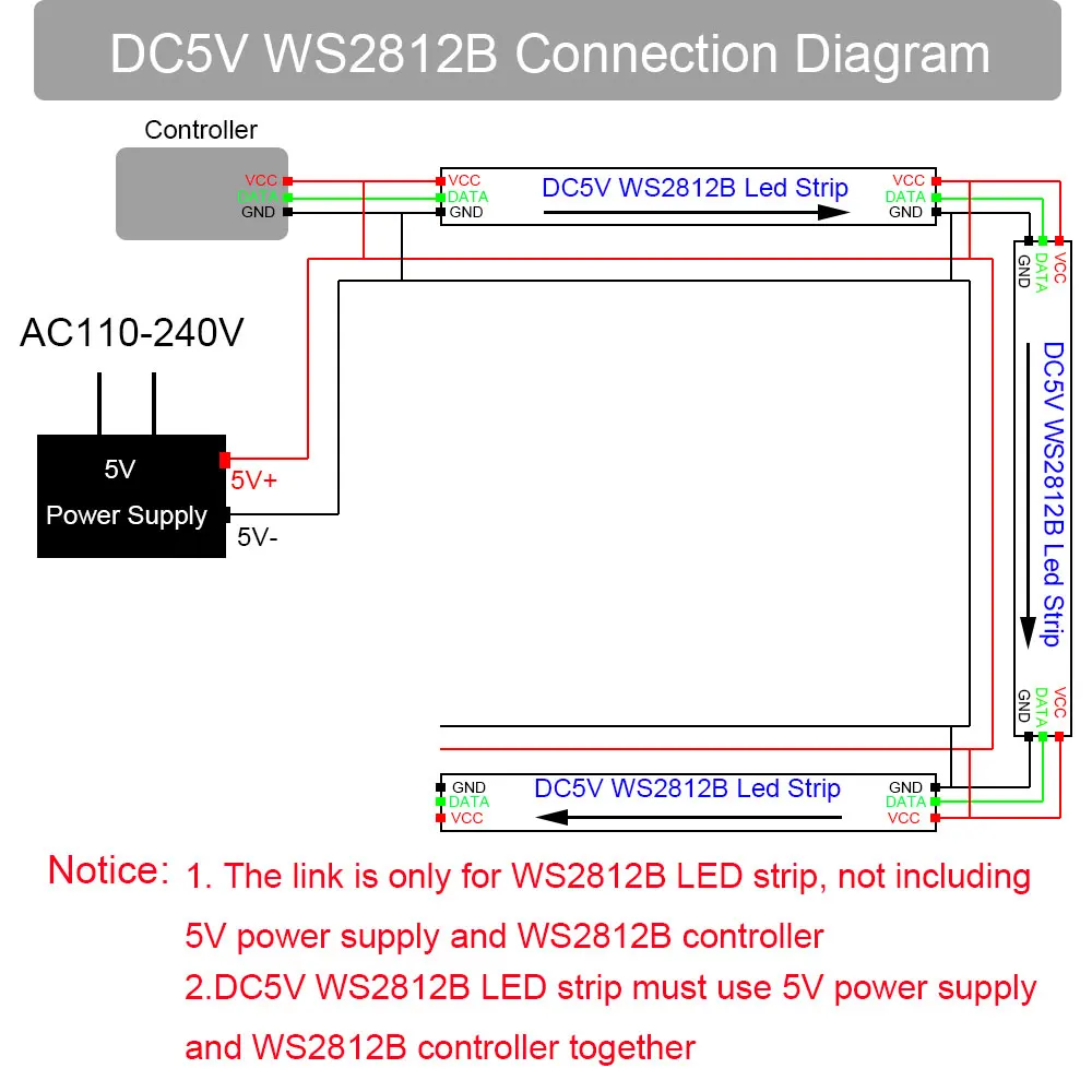 WS2812B Digital-LED Streifen und Diamex Controller [ENG subbed] 