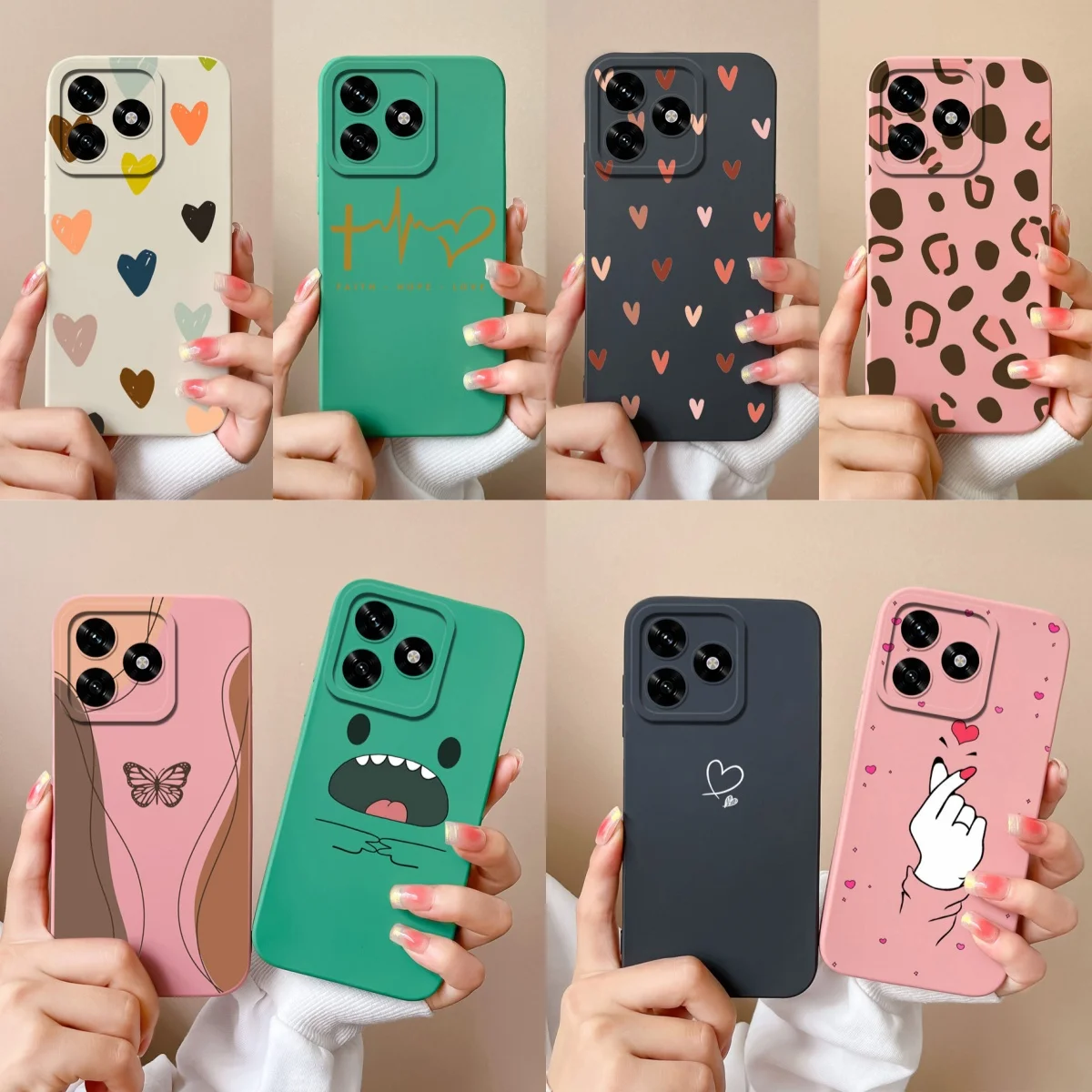 Love Heart Gesture Full Protection Phone Case