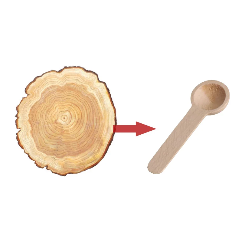 Mini Wooden Spoons Kitchen Seasoning Honey Coffee Kitchen Cooking Coffee Bean Salt Spice Jars Wooden Measuring Spoons 10Pcs