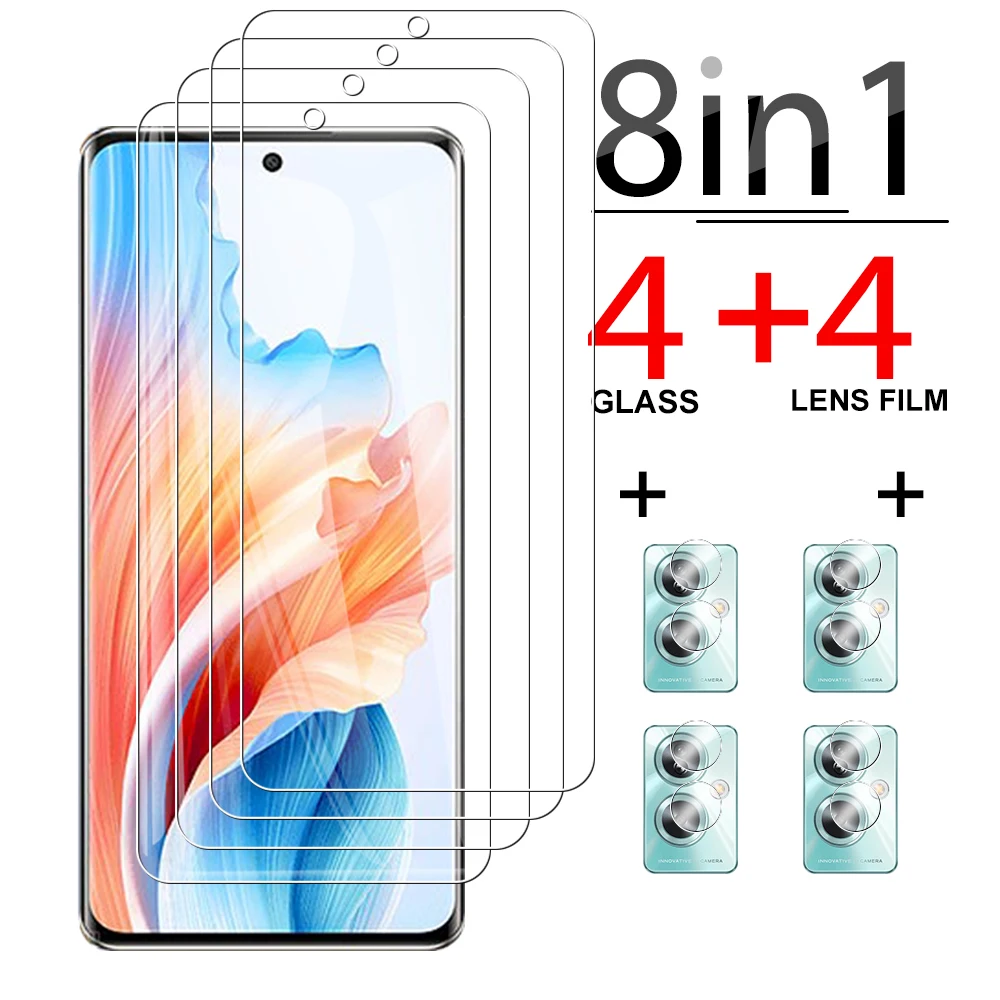 

8in1 transparent screen protector For Oppo A79 2023 Anti-scratch tempered glass Oppoa 79 79a 6.78 inches Camera Lens Glass