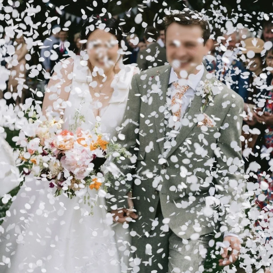 Coriandoli Biodegradabili Bianchi - 12.000 Pezzi Per Feste E Matrimoni