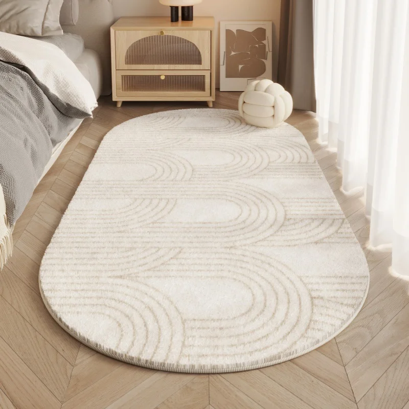 Minimalist Bedroom Plush Carpet Soft Fluffy Washable Floor Mat_voghion.com