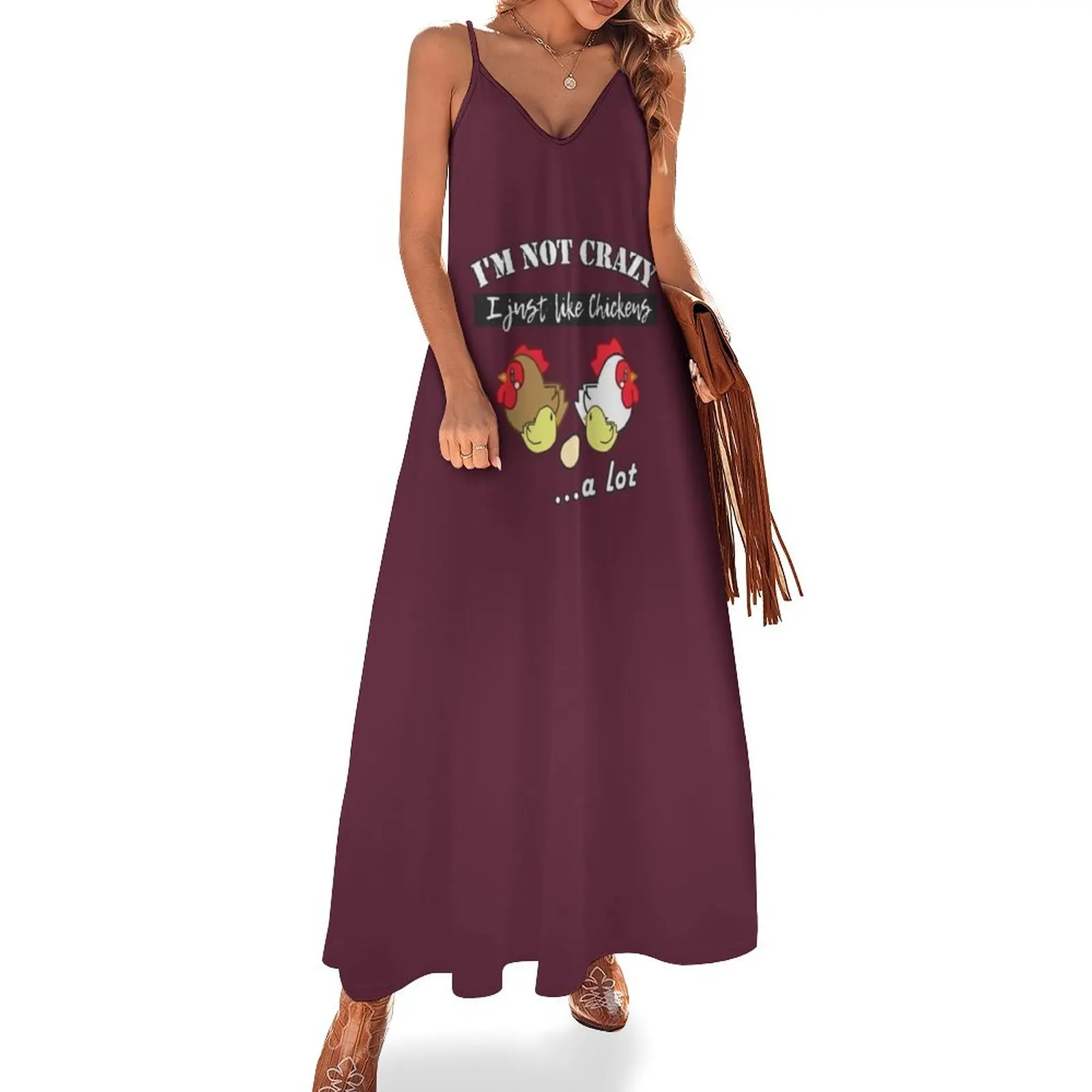 

Crazy Chicken Love Sleeveless Dress Women's evening dress women clothes Party dresses dresses for woman 2024
