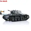 2.4G HENG LONG 1/16 Gray 7.0 Soviet KV-1 RC Tank 3878 Full Metal Tracks Wheels RTR Radio Models Speaker Machine Gun Toys TH17483 2
