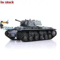 2.4G HENG LONG 1/16 Gray 7.0 Soviet KV-1 RC Tank 3878 Full Metal Tracks Wheels RTR Radio Models Speaker Machine Gun Toys TH17483 2