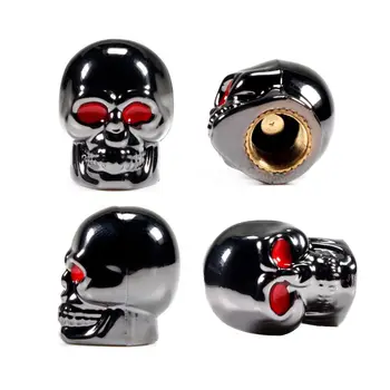 Riding Decoration Skull Style Electric Scooter Valve Stem Cap Protective Cover Tyre Accessories Dust-proof Cover 1