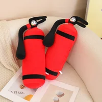 49cm Stuffed Fire Extinguisher Plush Pillow Stuffed Emergency Rescue Firefighter Boys Gift 1