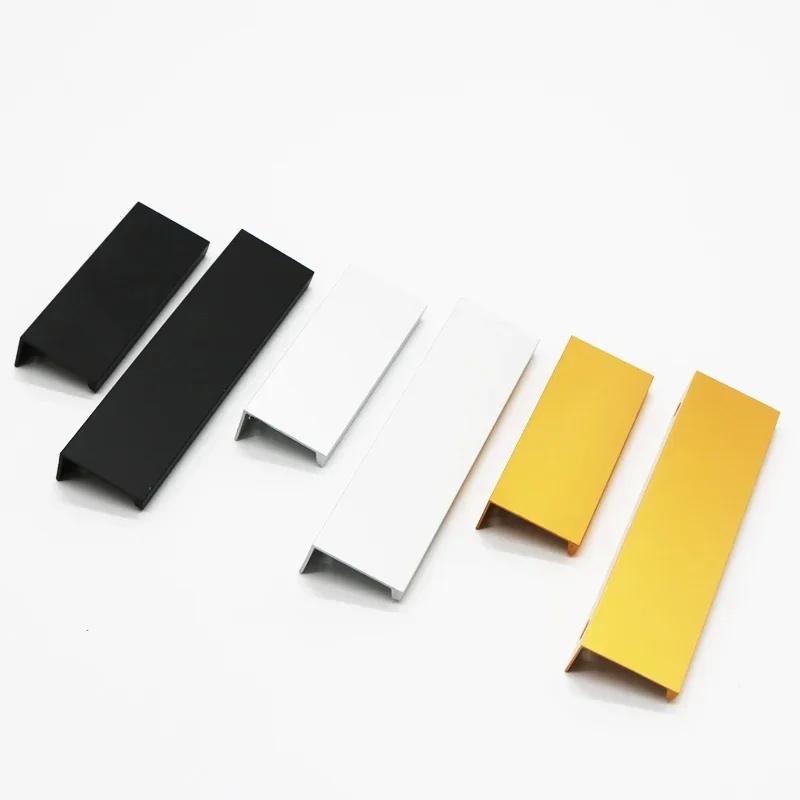 Cabinet Pulls Drawer Knobs Black Silver Orange Gold Hidden Handles Stainless Steel Kitchen Cupboard Furniture Hardware furniture handles