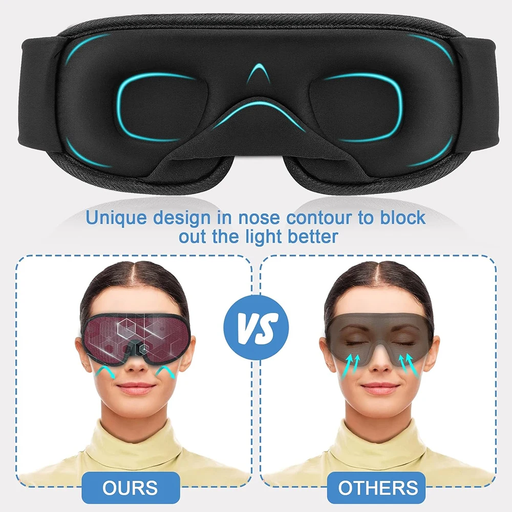 3D Sleeping Mask 100% Blockout Light Sleep Mask For Eye Soft Eye Mask for Travel Eyeshade Night Breathable Blindfold Slaapmasker 3
