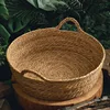 OUZEY Rattan Weaving Basket For Cat Comfortable Sleeping Pet Dog Bed Summer Cool Weave Cat House Donut Round Kitten Puppy Bed 5