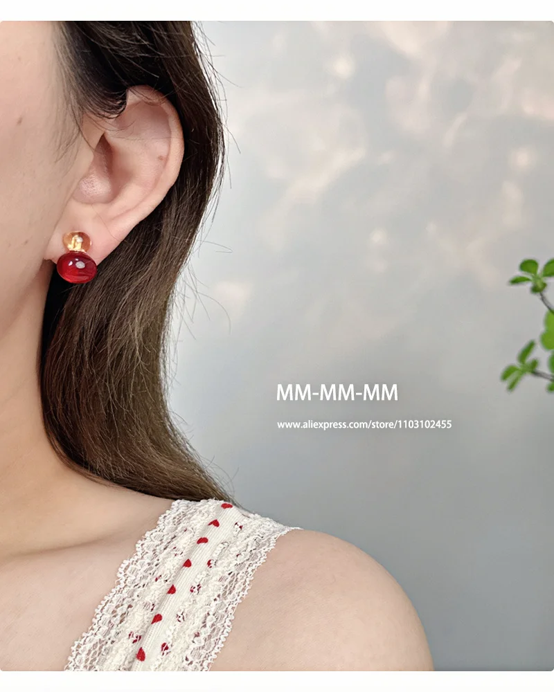 2026 Kontrastfarbene, hochtransparente Harz-Ohrstecker | Koreanischer Niedlicher Stil, hypoallergen | Weihnachtlicher Bohemian-Party-Schmuck – Detail 39