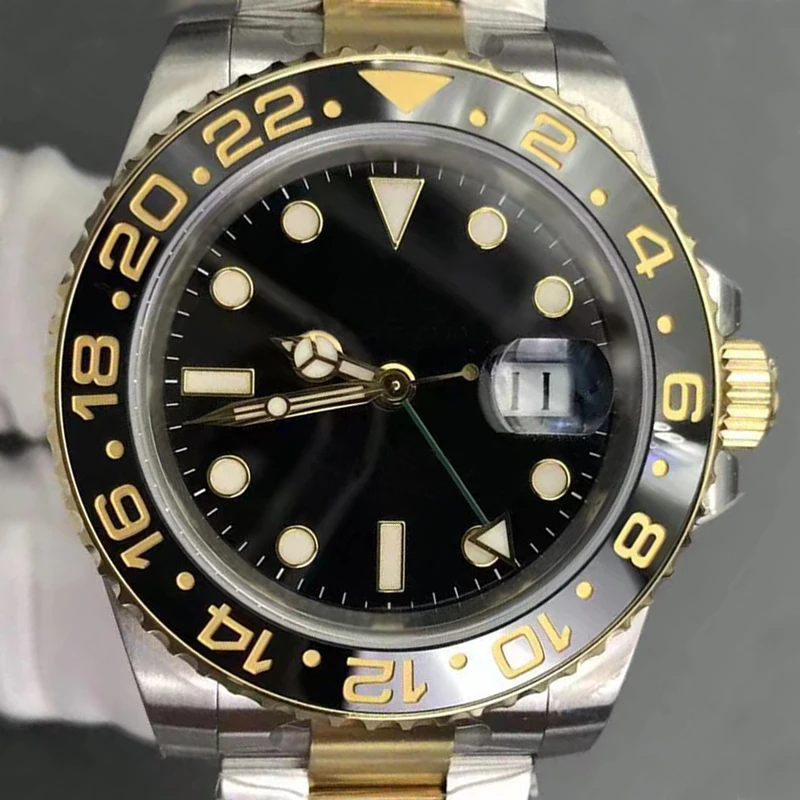 Clean 904L Cassa Dell'Orologio In Acciaio, Bracciale, Quadrante, Set Manuale 3186 Movimento Per Gmt 116713Ln, Parti Dell'Orologio