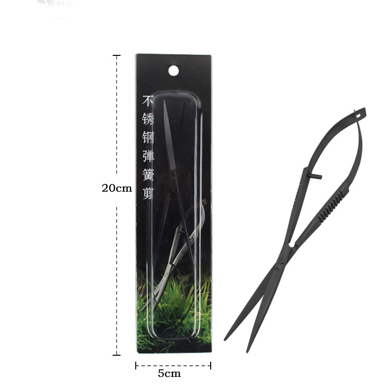 fish tank accessories Stainless Steel Straight Curved Spring Scissor Landscape Maintenance Tools for Aquatic and Aquariums Aquatic Plants Scissor air stone bubbler Aquariums & Tanks