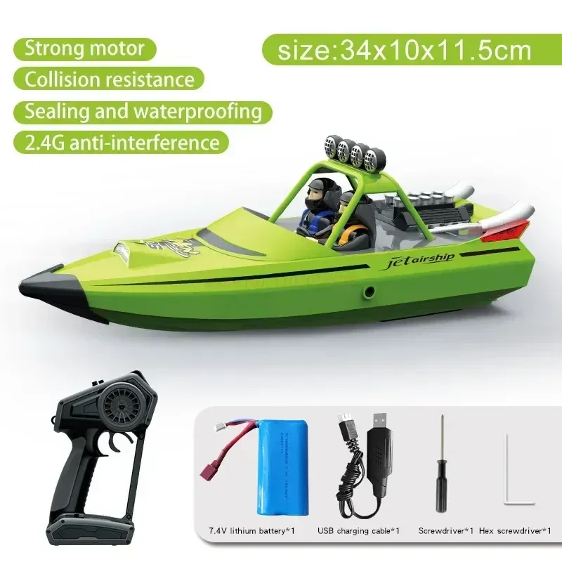 High Horsepower 2.4g Remote Control Jet High Speed Ship Remote Control Fast Boat Electric Turbine Jet  Remote Control Ship Gift 5