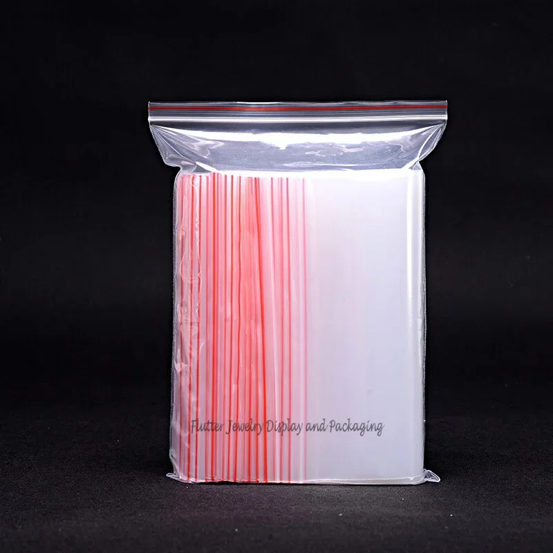 200Pcs Zipped Top Jewelry Gift Bags - Assorted Sizes