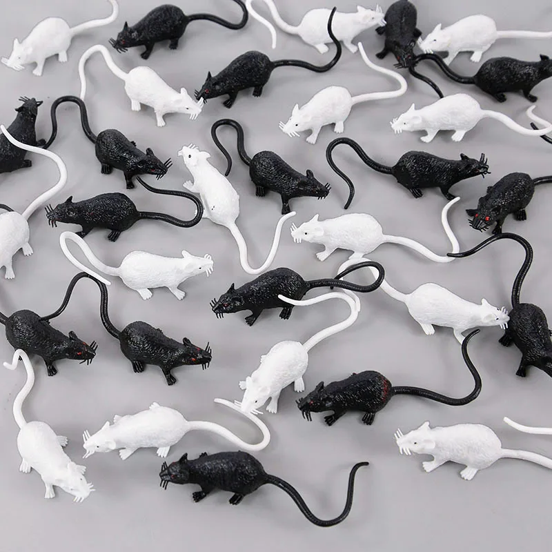 10 stücke Halloween-Simulation Maus Streich Spielzeug lebensechte kleine Ratten tiere Modell für Halloween-Party nach Hause Spukhaus Dekor Requisiten – Detail 9