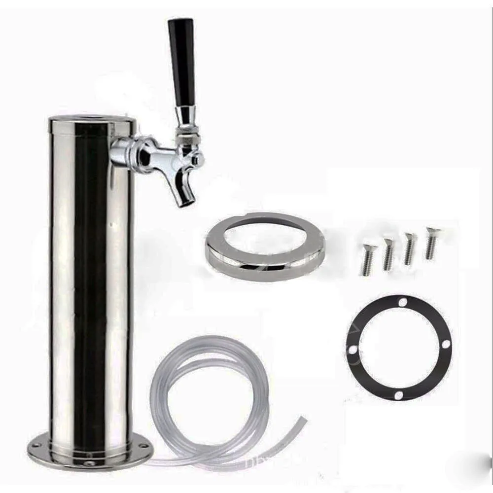 

One tap chromeplated beer tower Single Tap/Faucet stainless steel Draft Beer Column bar accessories