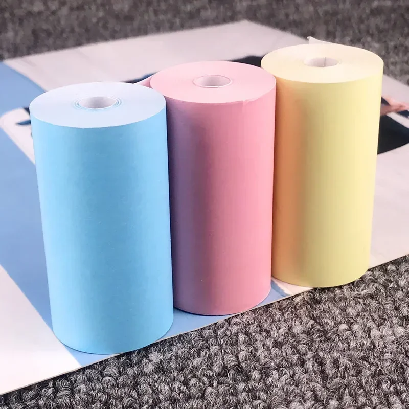 57MM Rolls Printing Paper for Mini Printer Kids Instant Print Camera Thermal Label Self-adhesive Sticker Paper Print Photo Note sticker paper instant camera refill paper thermal sticker paper printable sticker paper