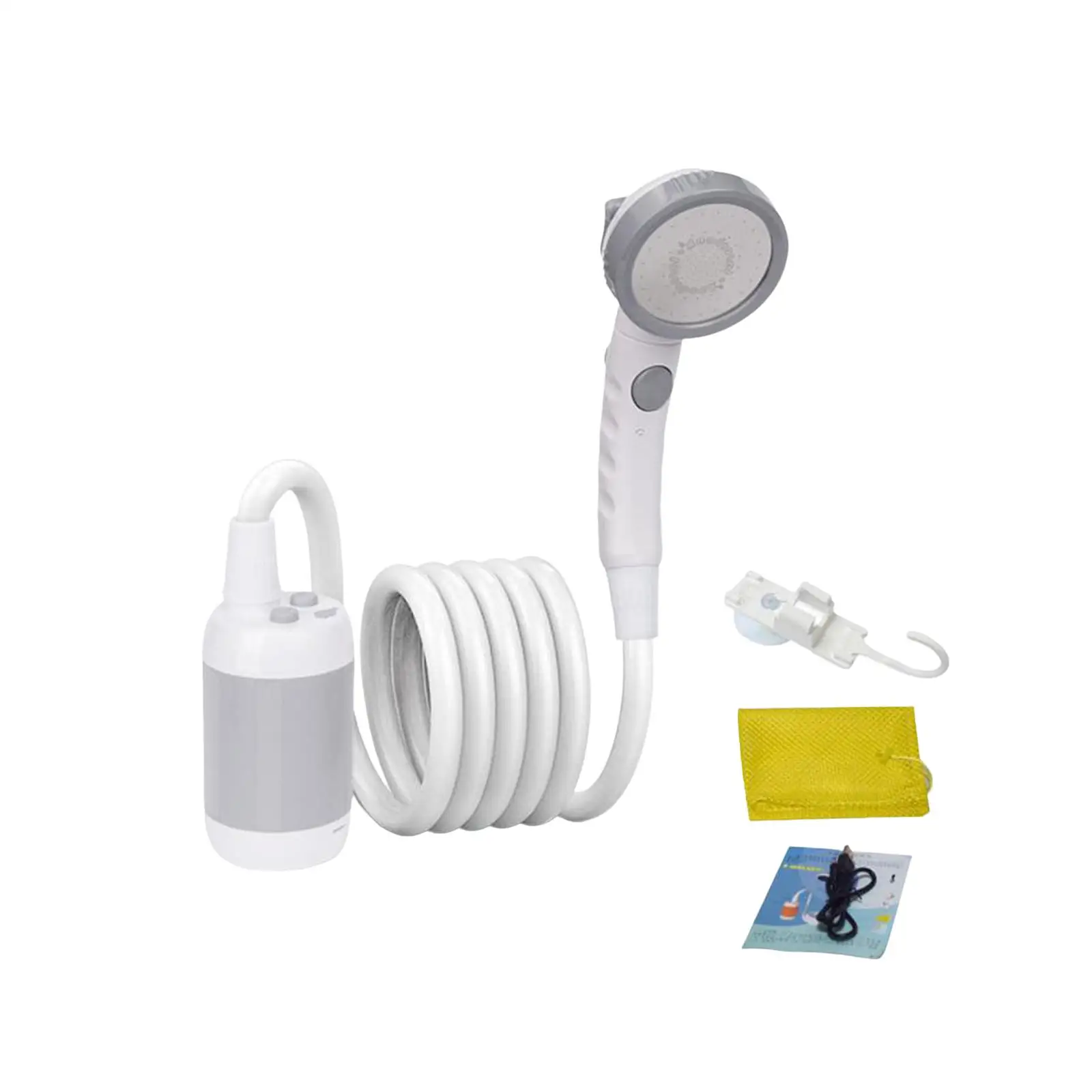 

Portable Shower with 1.8M Hose Camp Shower USB Rechargeable Electric Shower for Hiking Beach Traveling Backpacking Car Washing