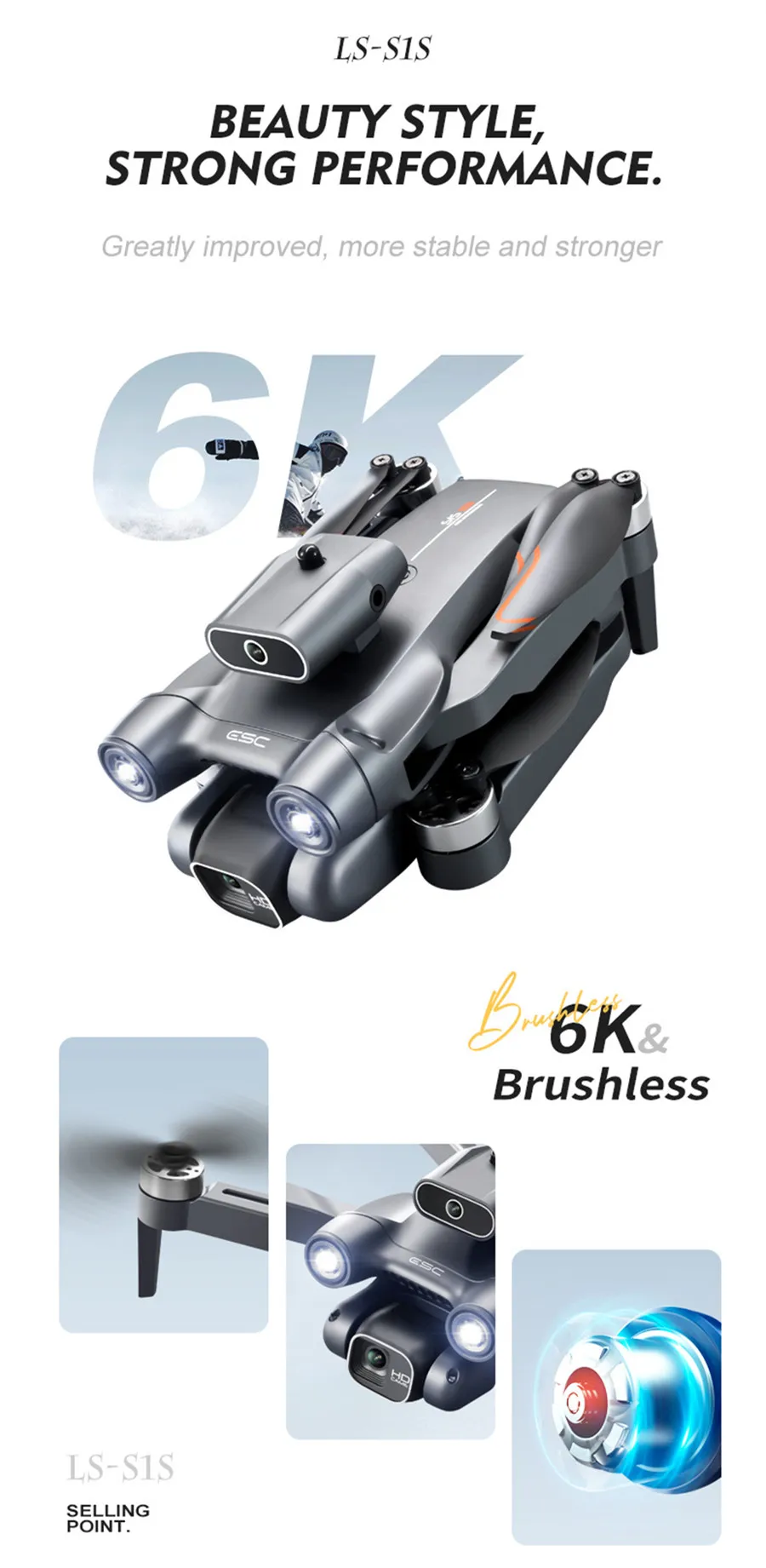 Description Picture 4 of itemIconic Brand MIJIA Profesional S1S Mini Drone 8K HD Camera Obstacle Avoidance Aerial Photography Brushless Foldable Quadcopter Toys