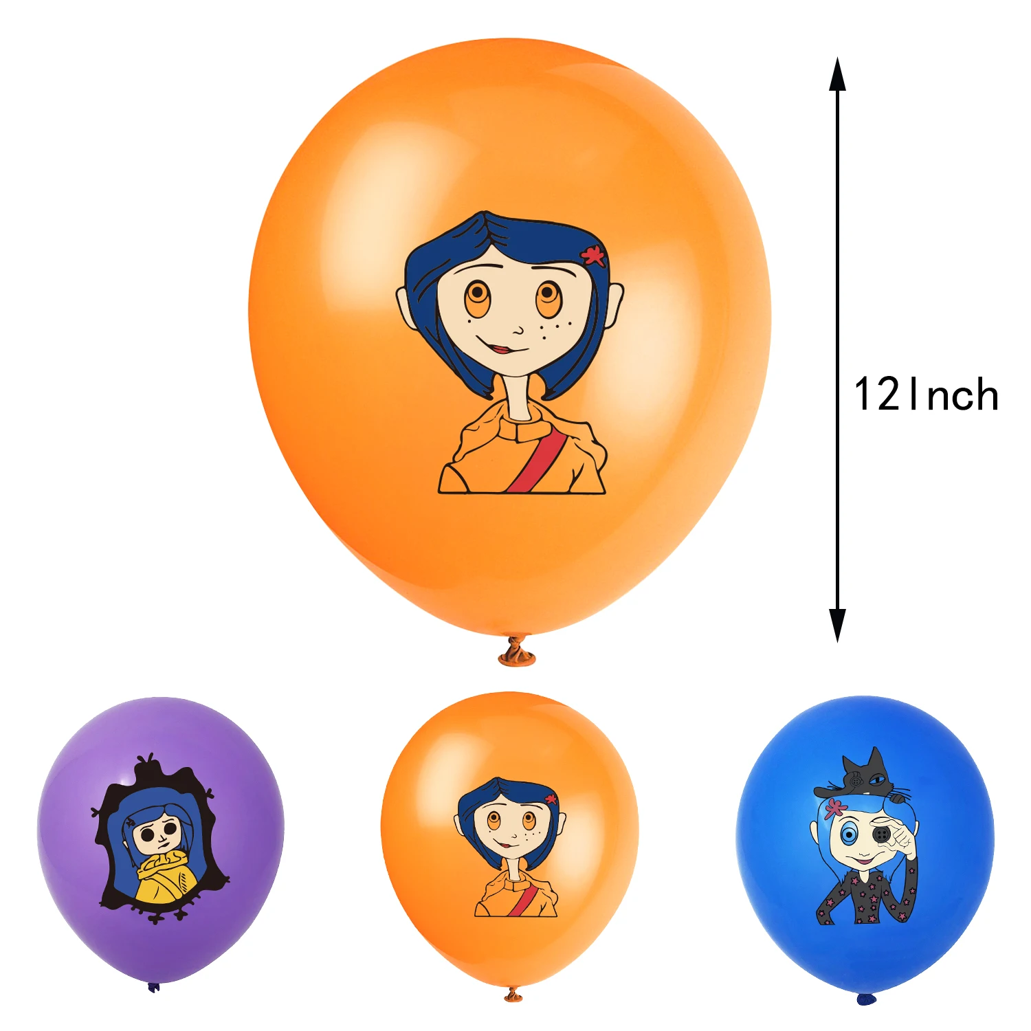 46 Pcs Coraline Birthday Decorations, Coraline Movie Theme Birthday Party  Supplies for Kids Halloween Decor Includes Happy Birthday Banner, Latex  Balloons, Cake Topper, Cupcake Toppers 