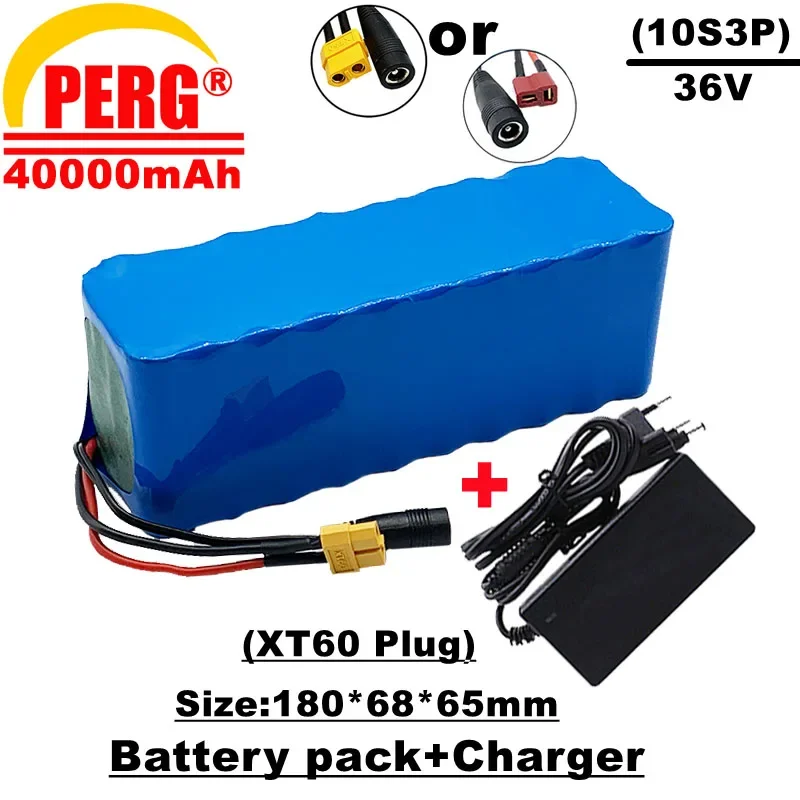 

36v lithium ion battery pack, 10s3p, 40Ah, dc+xt60 connector,suitable for electric bicycles and scooters,equipped with BMS