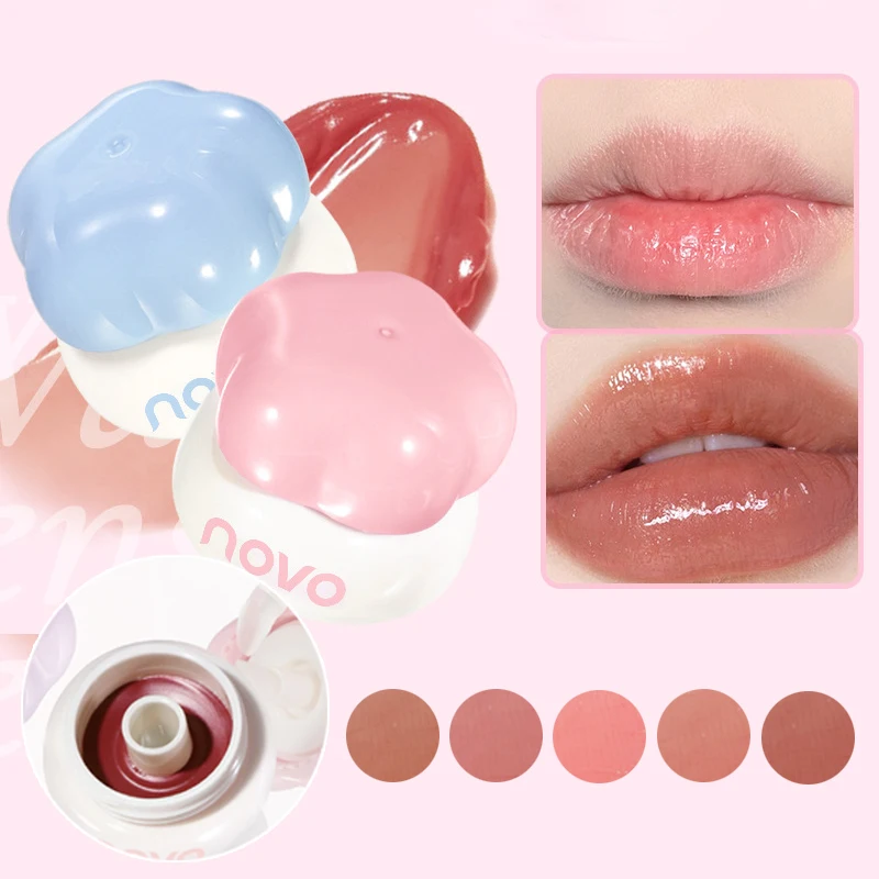 Sweetheart Jelly Lip Gloss Moisturize Water Sense Not Greasy Lip Tint Balm Care Peach Rose Cute Lipsticks Girls Lips Makeup Base