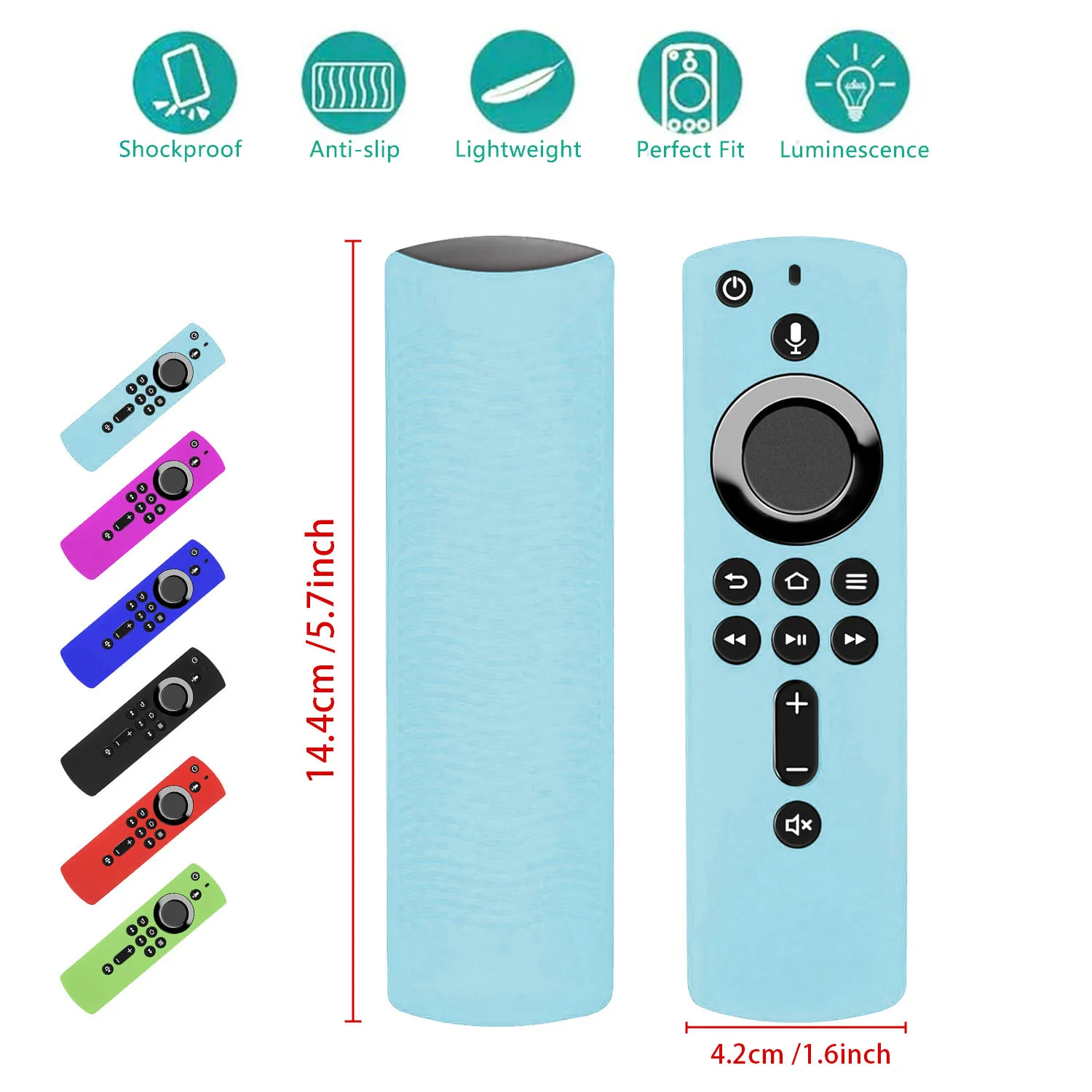 Protective Silicone Shockproof Remote Control Cover with Anti-Slip Grip