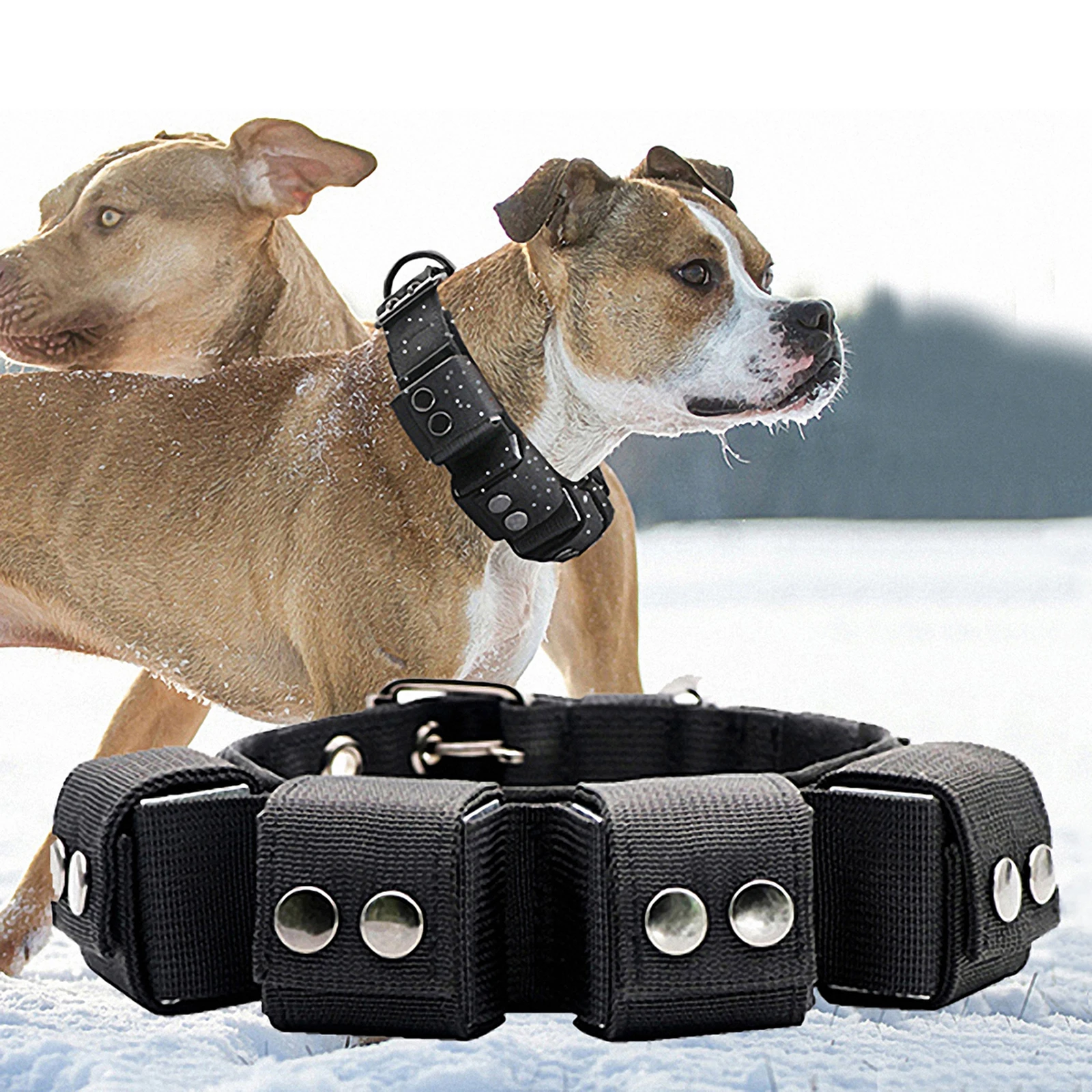 Collar táctico de Collar para perro grande para perros grandes, Collar de Nylon para perro Xl, Pitbull _ - AliExpress Mobile