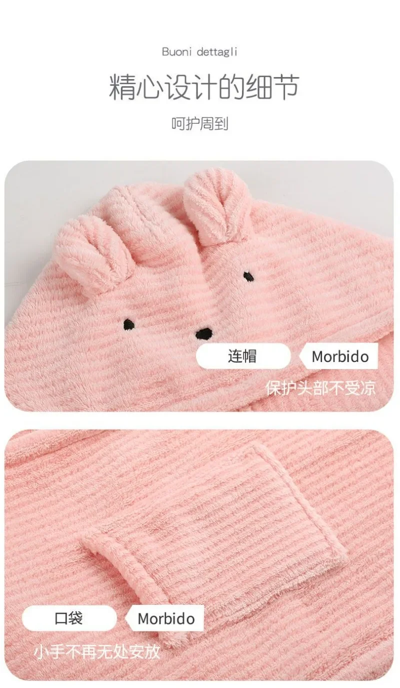 Kids Bathrobe for Girls Clothing Boys Flannel Bathrobe Robes Clothes Children's Sleep Lounge Cartoon Nnightgown Winter Pajamas