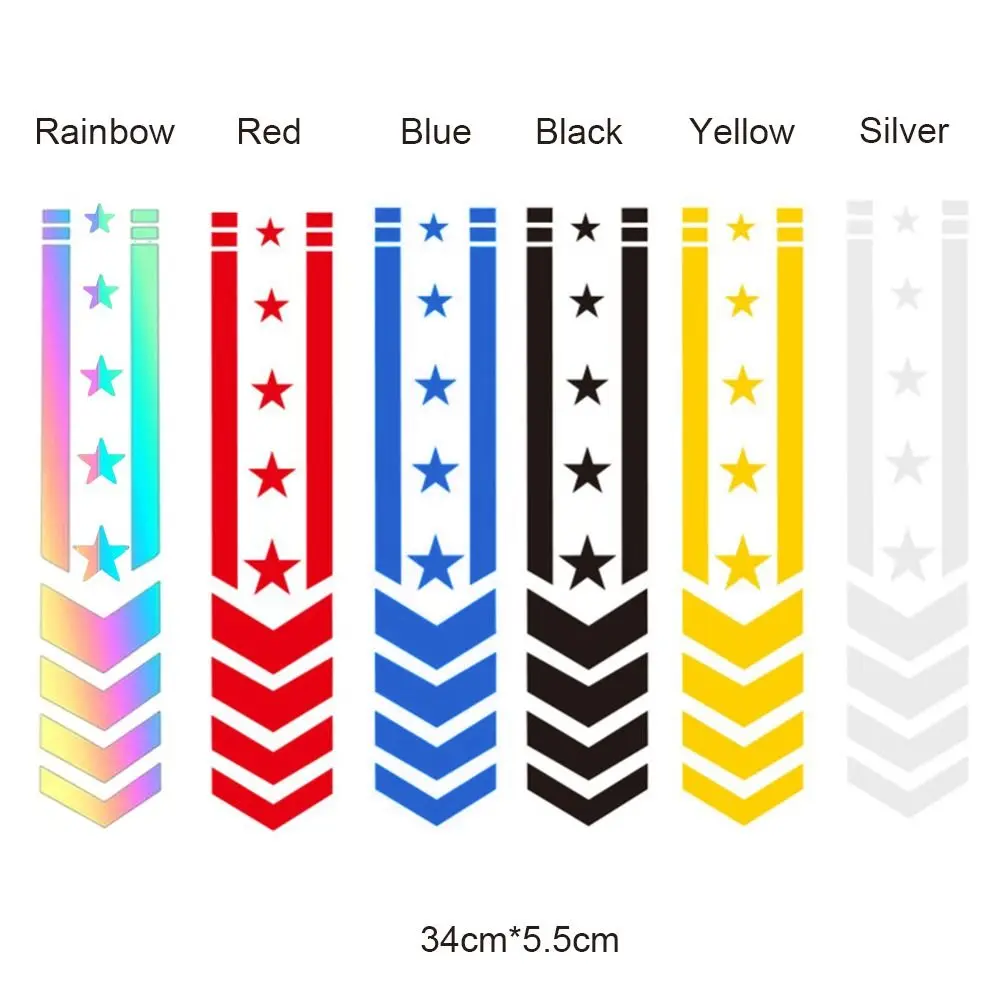 New Waterproof Refit Accessory Decoration Star Arrow Stripes Fender Decals Car Motorbike Scooter Motorcycle Reflective Stickers
