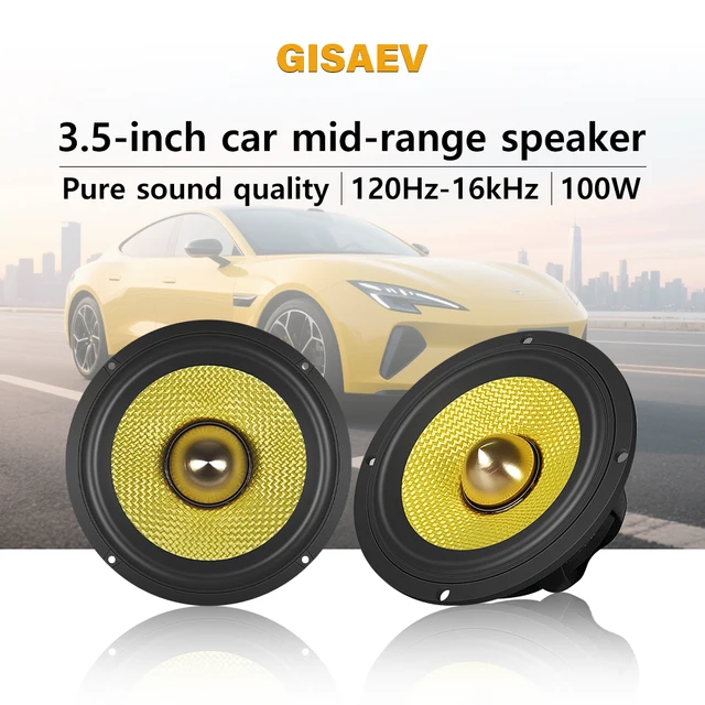 3.5 inches bullet guided mid-range speakers, car center speakers, luxury car two-way three-way 3-inch mid-range speakers 1