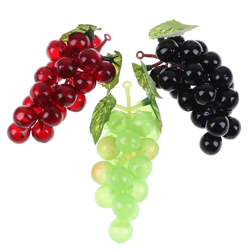Artificial Grapes Artificial Fruits and Vegetables Real Touch Artificial Fruit Grapes Plastic Home Garden Wedding Party Decoration