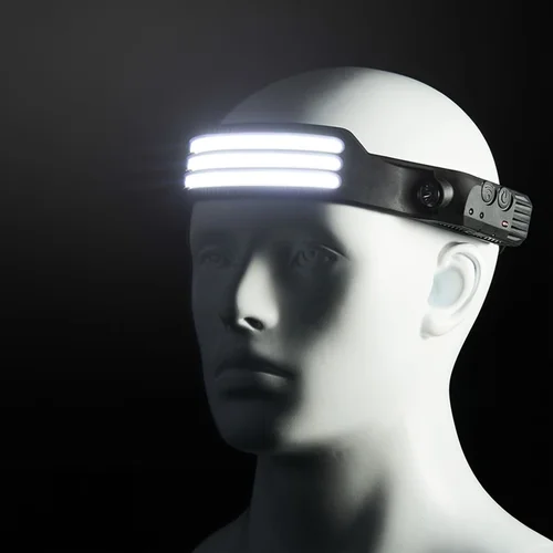 COB LED 헤드 램프 손전등 센서 헤드 라이트, USB 충전식 헤드 램프, 내장 배터리, 낚시 헤드 랜턴 토치 4
