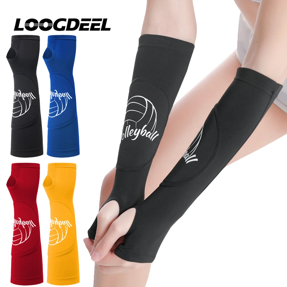 Volleyball Arm Sleeves 1Pair Volleyball Arm Sleeve Forearm Compression Training Basketball Wrist Support Brace Protector Sports Arm Guard Men