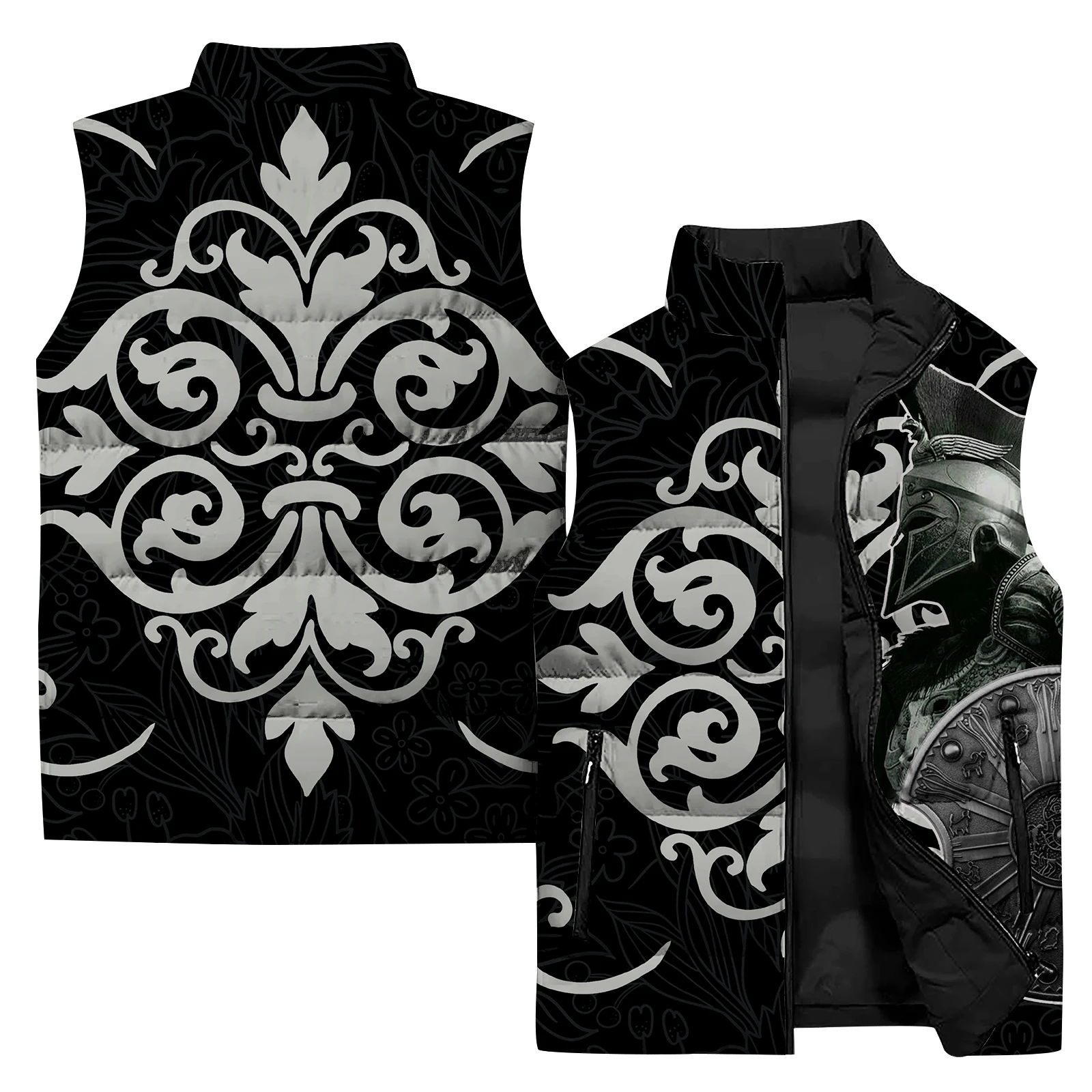 thumbnail image 1 of Chalecos geniales para hombres Chalecos de armadura Chaquetas para hombres Tendencia de invierno para hombre Calidez Impresión 3D Chaleco de caballero duradero a prueba de viento frío Abrigo de alta c, 1 of 4
