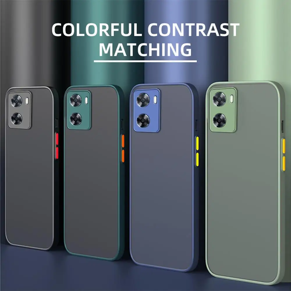 Stoßfeste Rüstung Matte Fall Für OPPO A78 5G A77 A77S A57 A57S A17 A96 A76 A98 A58 A74 A54 A94 4G 5G Realme15 Pro Harte PC Abdeckung – Detail 8