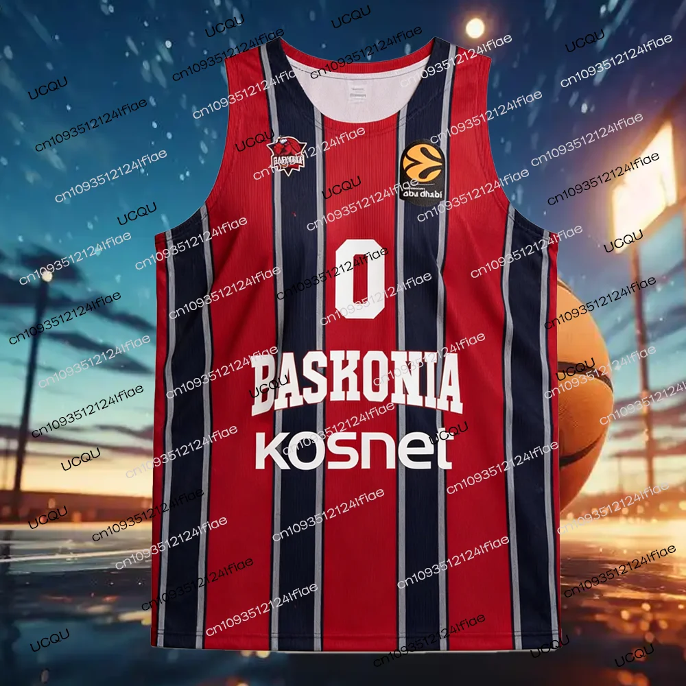 2026 Spanien Baskonia Herren-Basketballtrikot Erwachsenen-Basketball-Sportbekleidung Spezielles Fan-Basketballtrikot-Set Kinder-Basketballweste