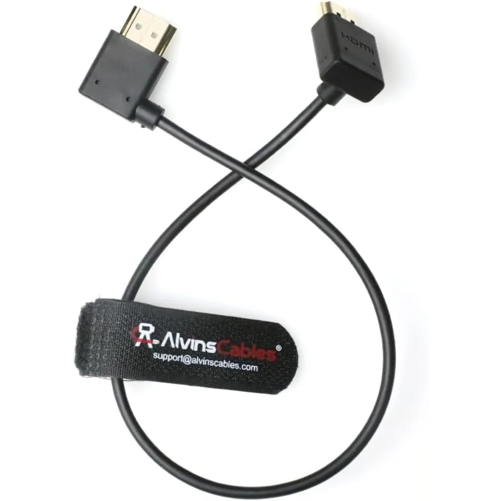 알빈 케이블 8K 2.1 HDMI 케이블 (아톰오스 닌자용), 8K@60Hz 4K@120Hz 고속 HDMI 케이블 (Z CAM용), 직각 30cm | 11.8인치