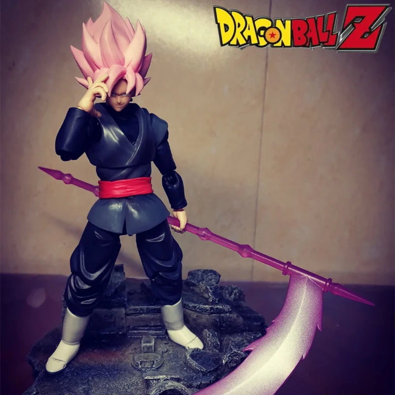 

Hot Anime Dragon Ball Democratic Fit Df Shf Chosen Ones Black Goku Pvc Action Figure Toy Model Collection Decoration Kids Gift