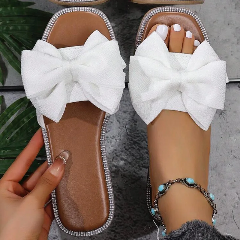 Women's Sandals Blin Blin Sweet Summer Sandals Shoes Women New Flat Sandals Beach Slippers For Summer Footwear Chaussures Femme
