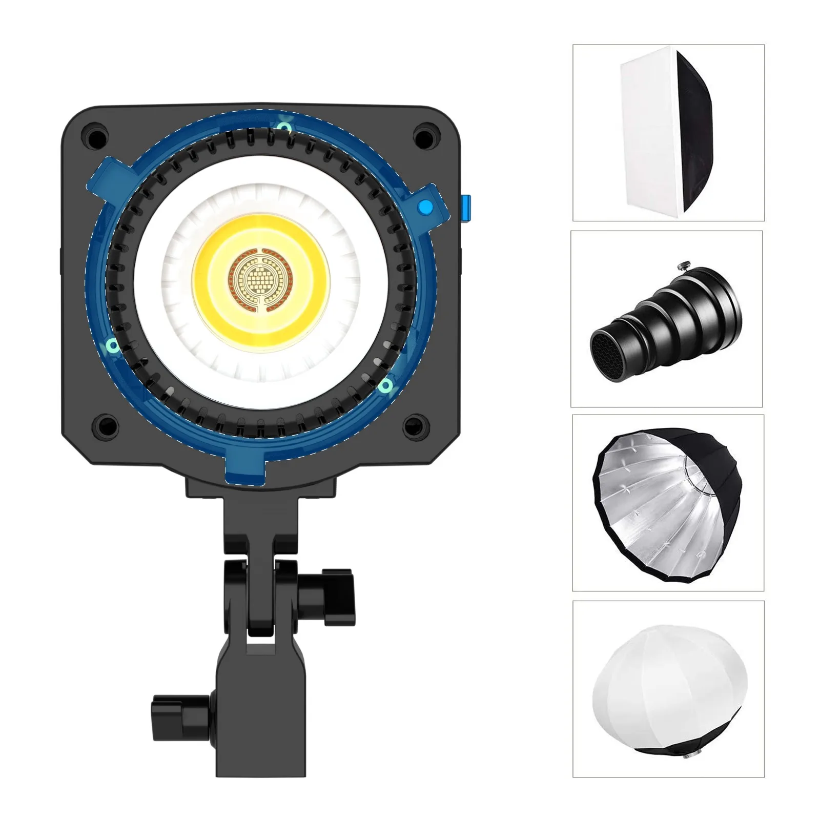 X100 RGB Bi-Color 100W LED Video Light Bowens Mount Photography Lighting APP Con