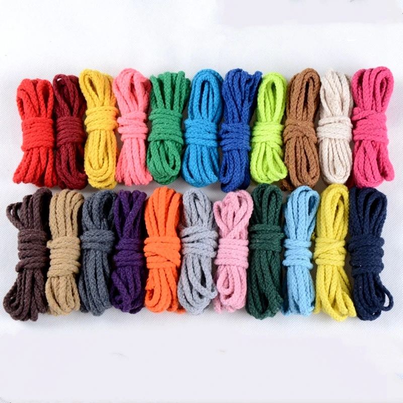 1pcs Tricolor Braided Cotton Rope 7mm Thick Ethnic Style Decorative Rope  7mm Braided Lace Cotton Rope 90m Diy - AliExpress