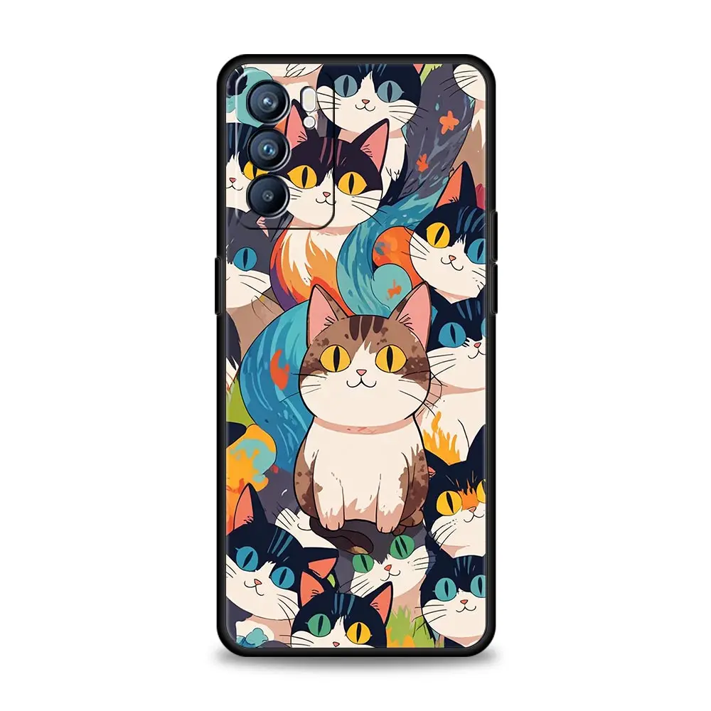 Adorable Cartoon Cat Phone Case Cover