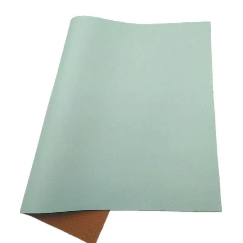Leather Fabric Pastel Colors Soft Smooth Synthetic Leather Faux Leather Fabric Sheets Felt Backing Sheets for Bows Craft 21x29CM Q1017