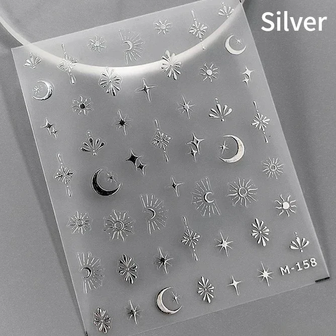 Elegant Starlight Glitter Rhinestone Nail Art Stickers